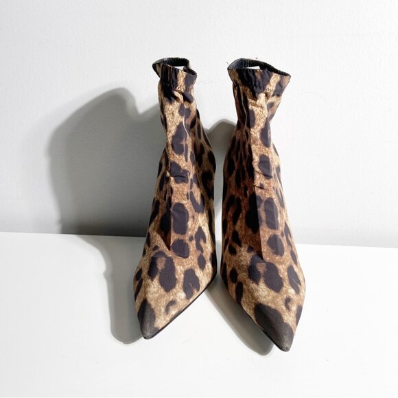 New Dolce & Gabbana X Kim Leopard Printed Ankle Boots size 37 - Picture 4 of 12